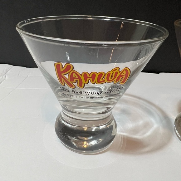 Kahlua Martini Cocktail Low Ball Shot Glasses Set of 2 Gift idea - Picture 9 of 9